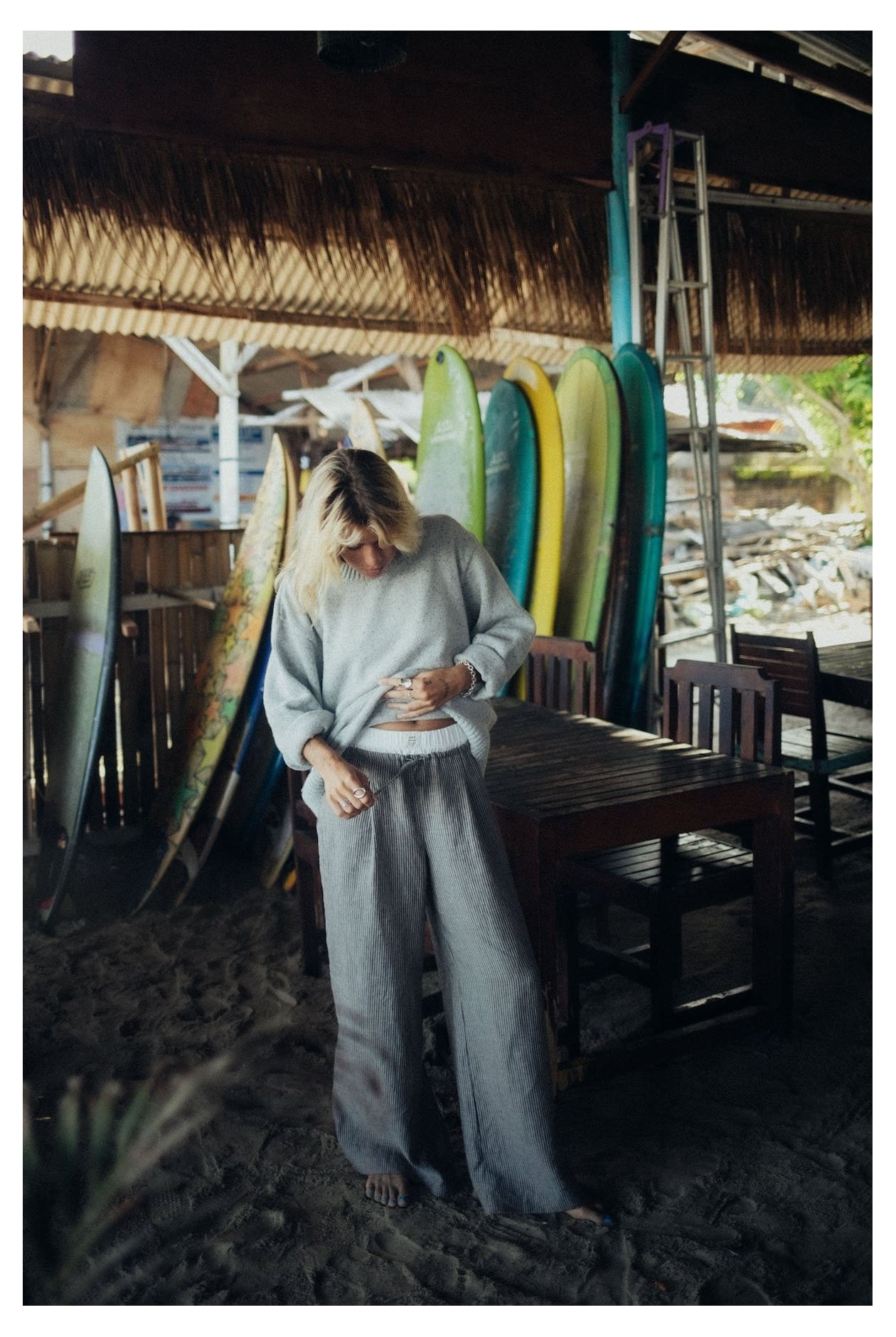 Lazy Linen Pants - Stone Grey Lazy Linen Pants - Stone Grey