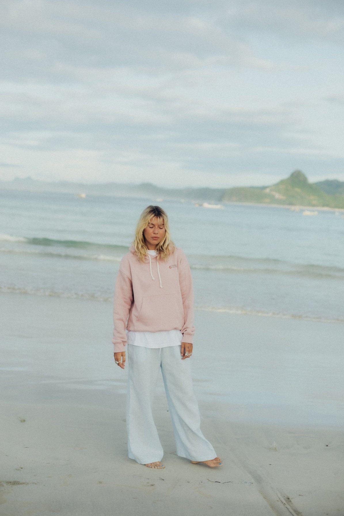 Lazy Linen Pants - Light Blue