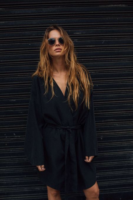 Kimono Dress - Space Black Kimono Dress - Space Black