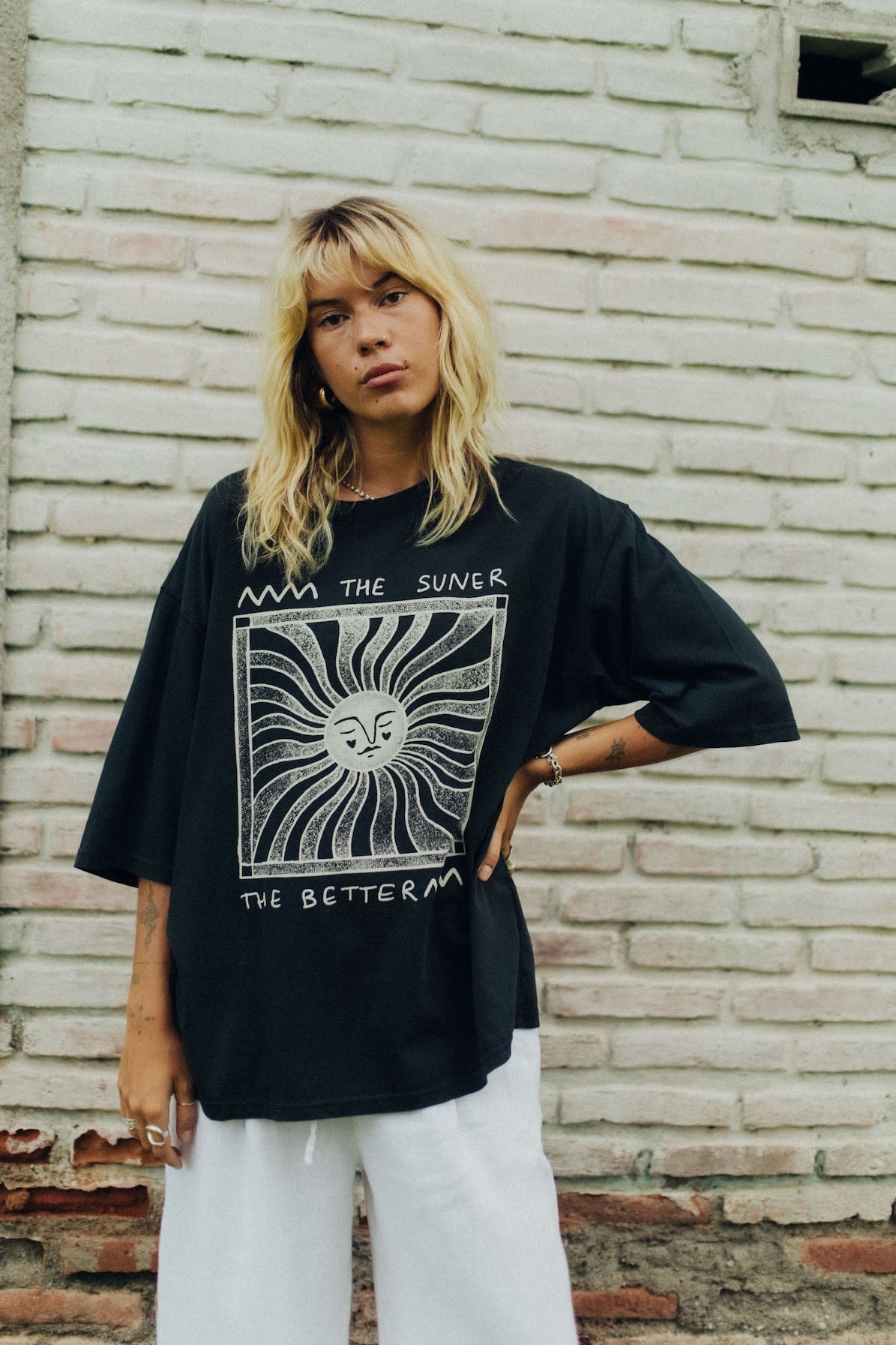 The Suner Tee - Acid Black