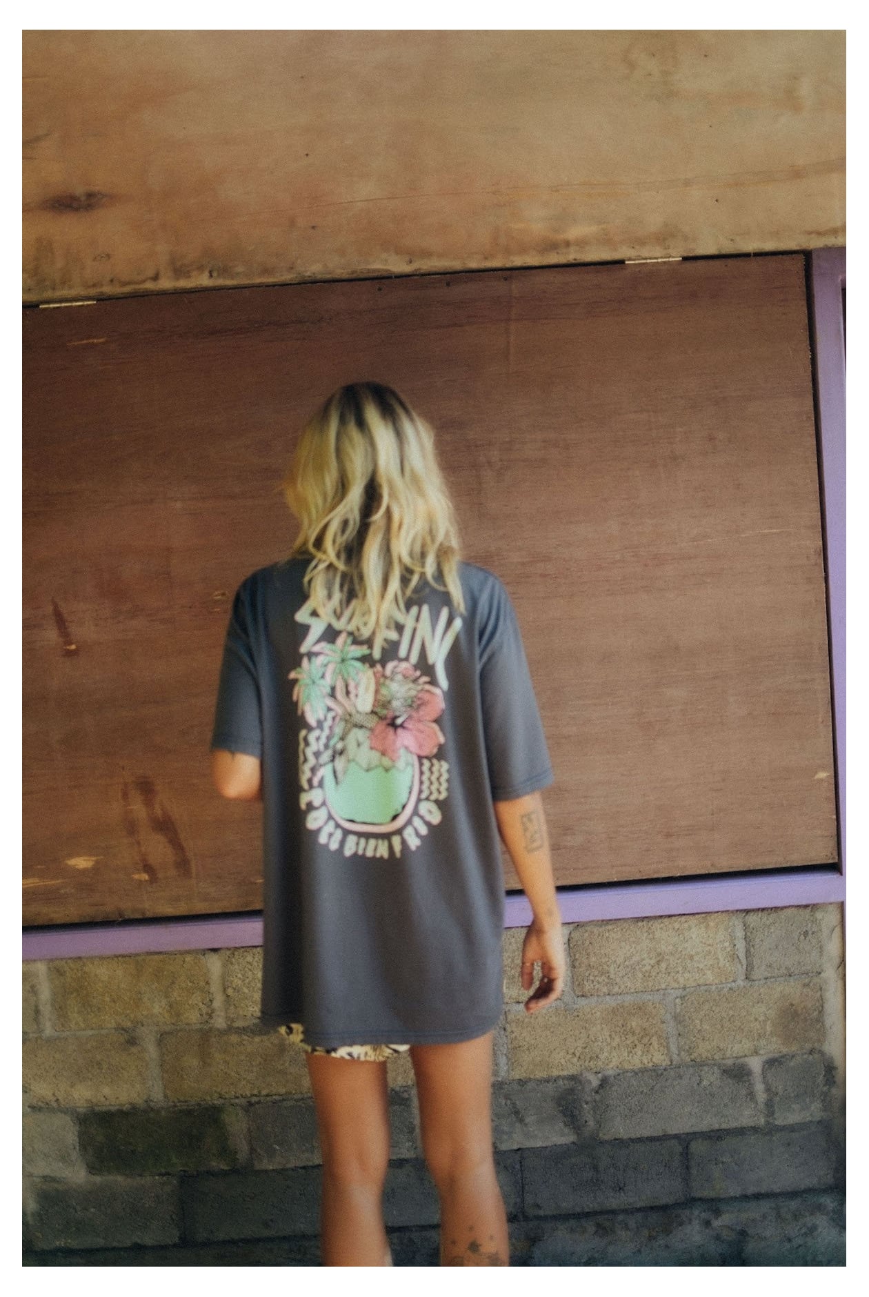 Coco Frio Tee - Stone Grey Coco Frio Tee - Stone Grey