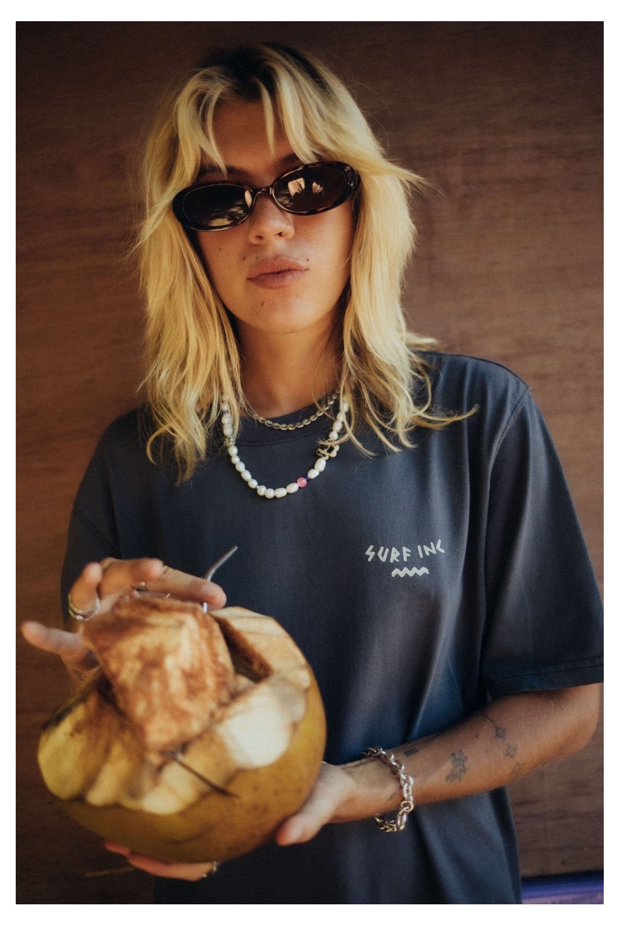 Coco Frio Tee - Stone Grey Coco Frio Tee - Stone Grey