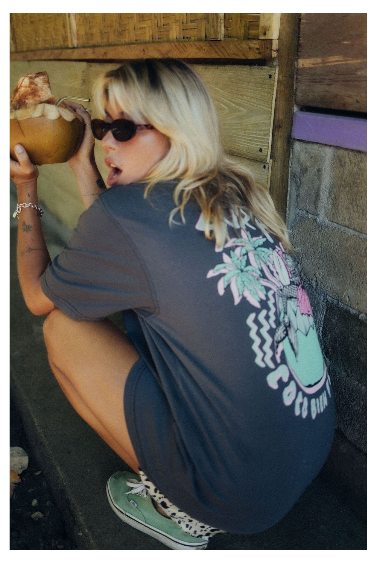 Coco Frio Tee - Stone Grey Coco Frio Tee - Stone Grey