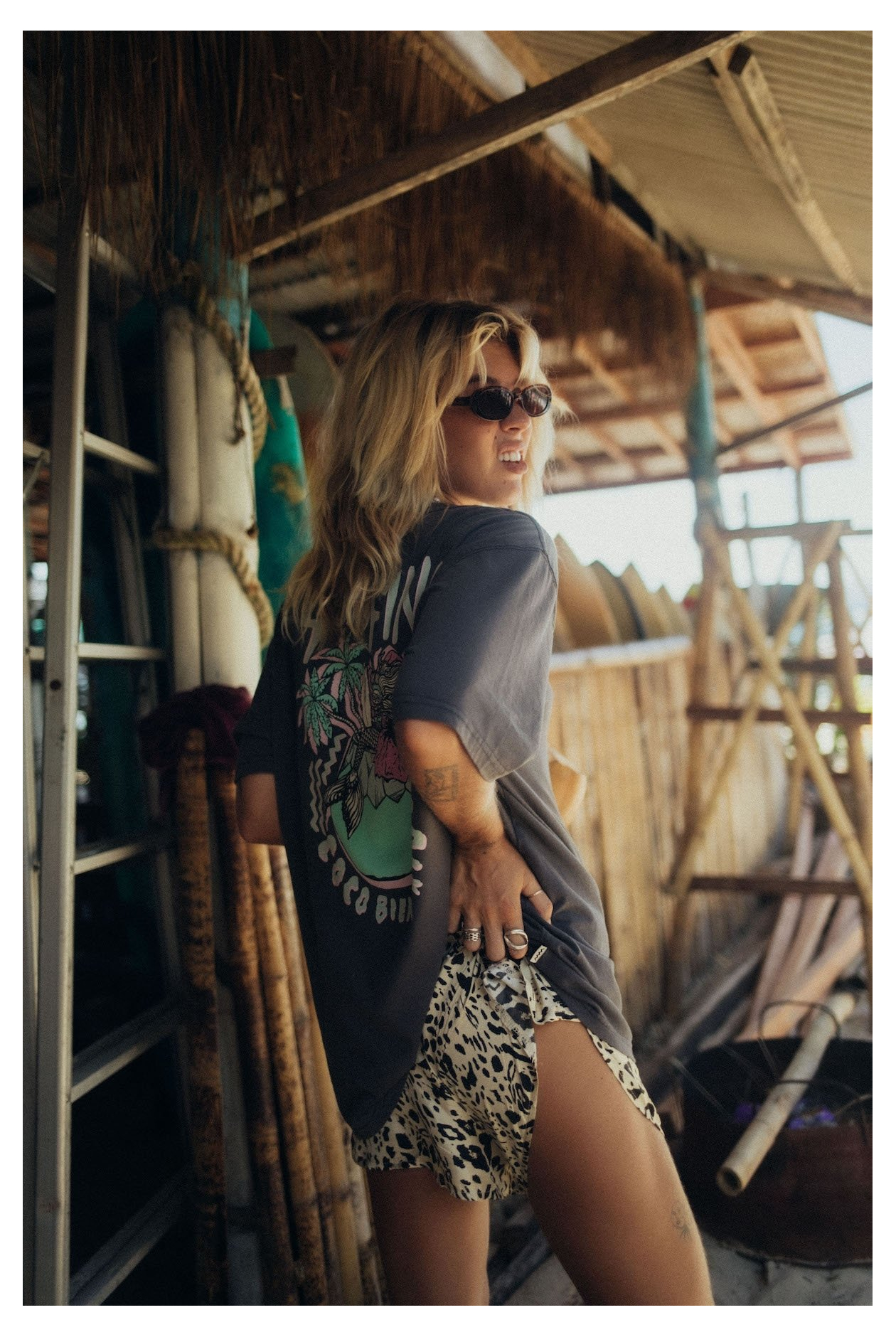 Coco Frio Tee - Stone Grey Coco Frio Tee - Stone Grey