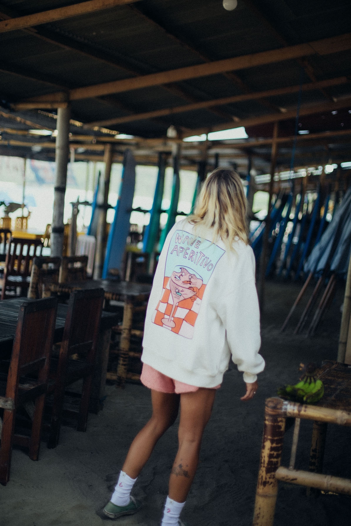 Wave Aperitivo Sweat - Vintage White