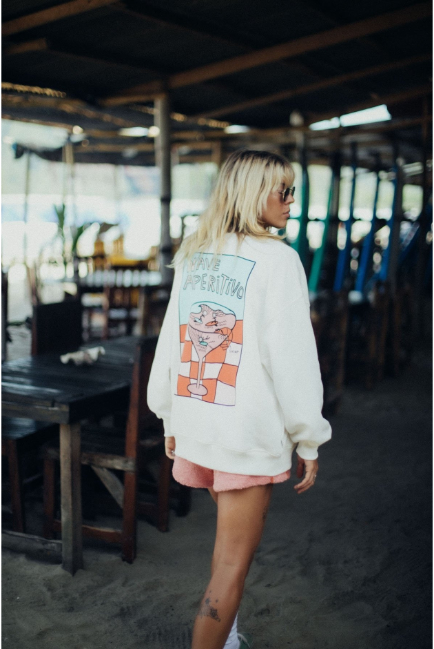 Wave Aperitivo Sweat - Vintage White Wave Aperitivo Sweat - Vintage White
