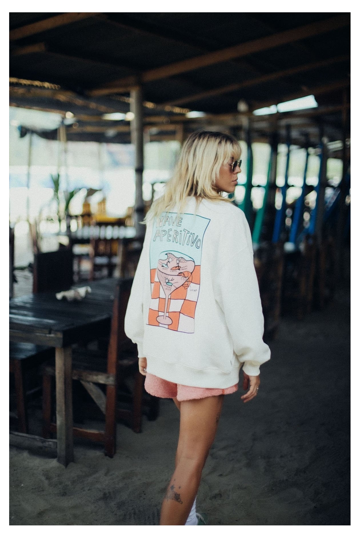 Wave Aperitivo Sweat - Vintage White Wave Aperitivo Sweat - Vintage White