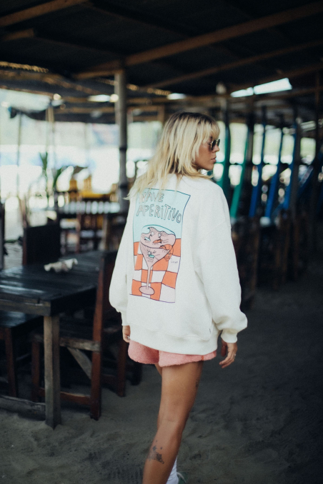 Wave Aperitivo Sweat - Vintage White Wave Aperitivo Sweat - Vintage White