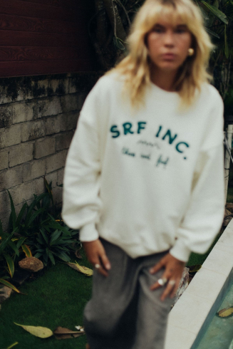 Wine And Surf Sweat - Vintage White