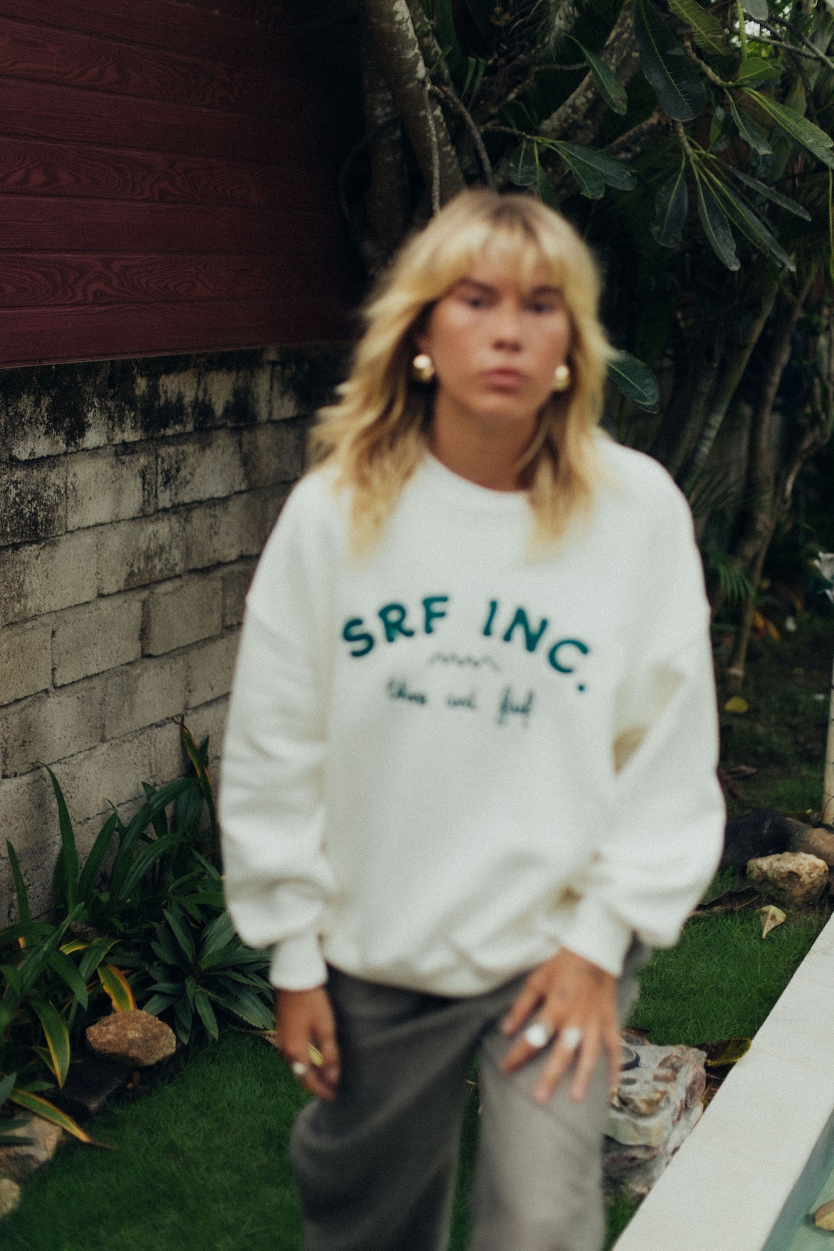 Wine And Surf Sweat - Vintage White