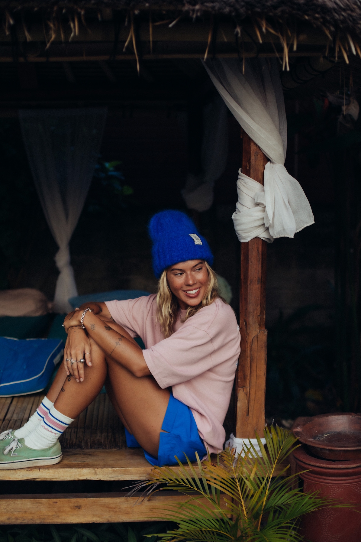 Wave Tiger Tee - Pink Kush