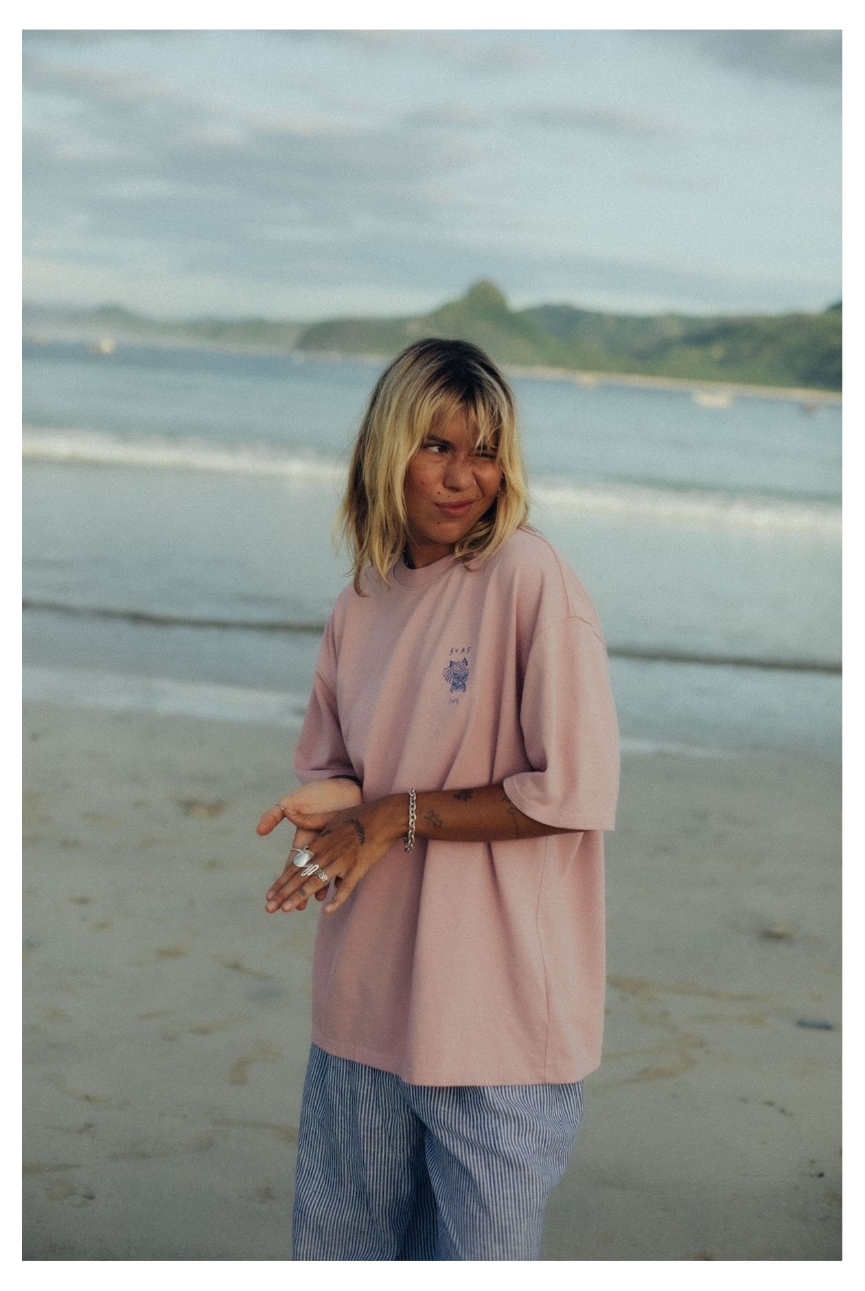 Wave Tiger Tee - Pink Kush Wave Tiger Tee - Pink Kush