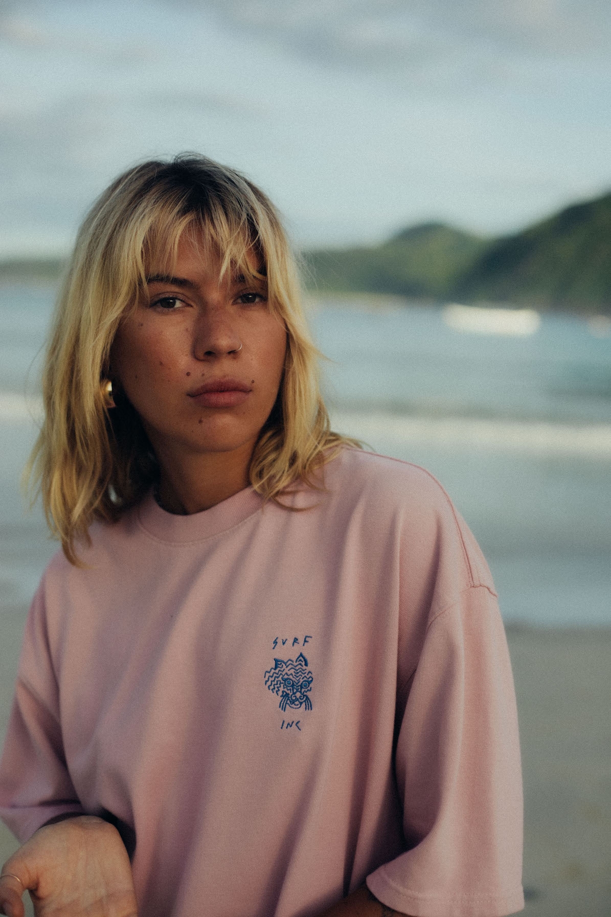 Wave Tiger Tee - Pink Kush