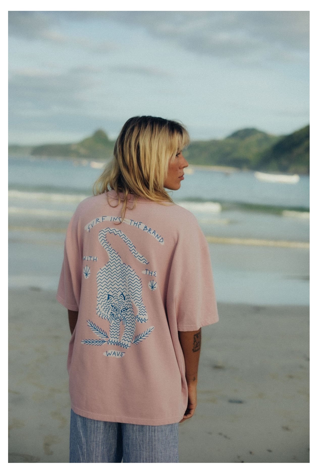 Wave Tiger Tee - Pink Kush Wave Tiger Tee - Pink Kush