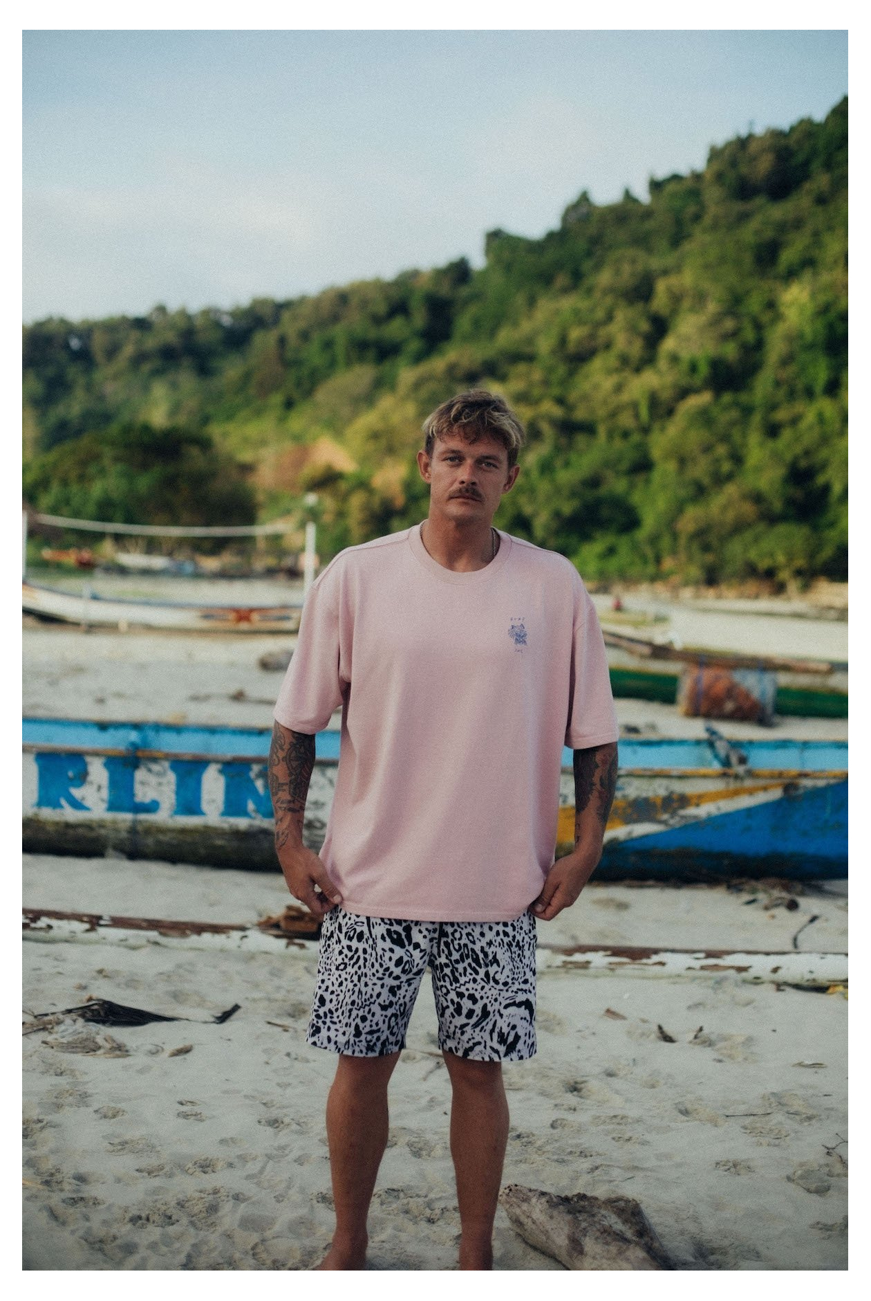 Wave Tiger Tee - Pink Kush Wave Tiger Tee - Pink Kush