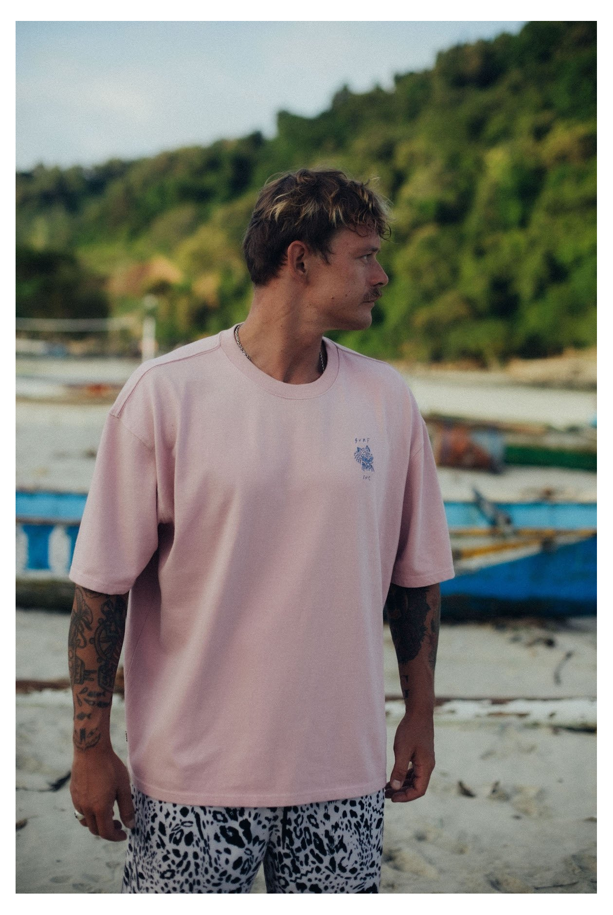 Wave Tiger Tee - Pink Kush Wave Tiger Tee - Pink Kush