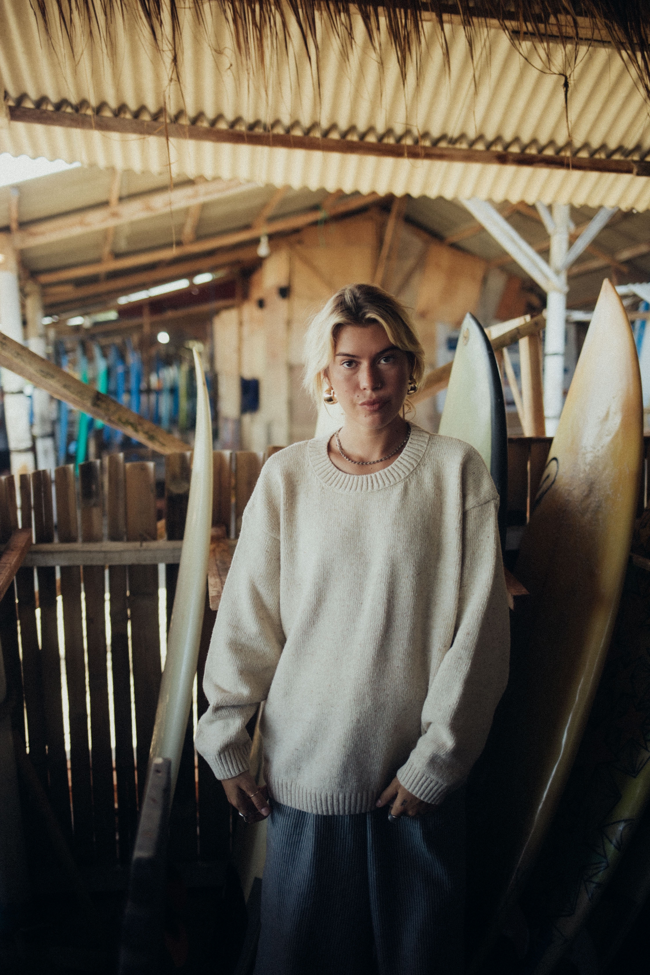 Beach Bum Sweater - Creamy