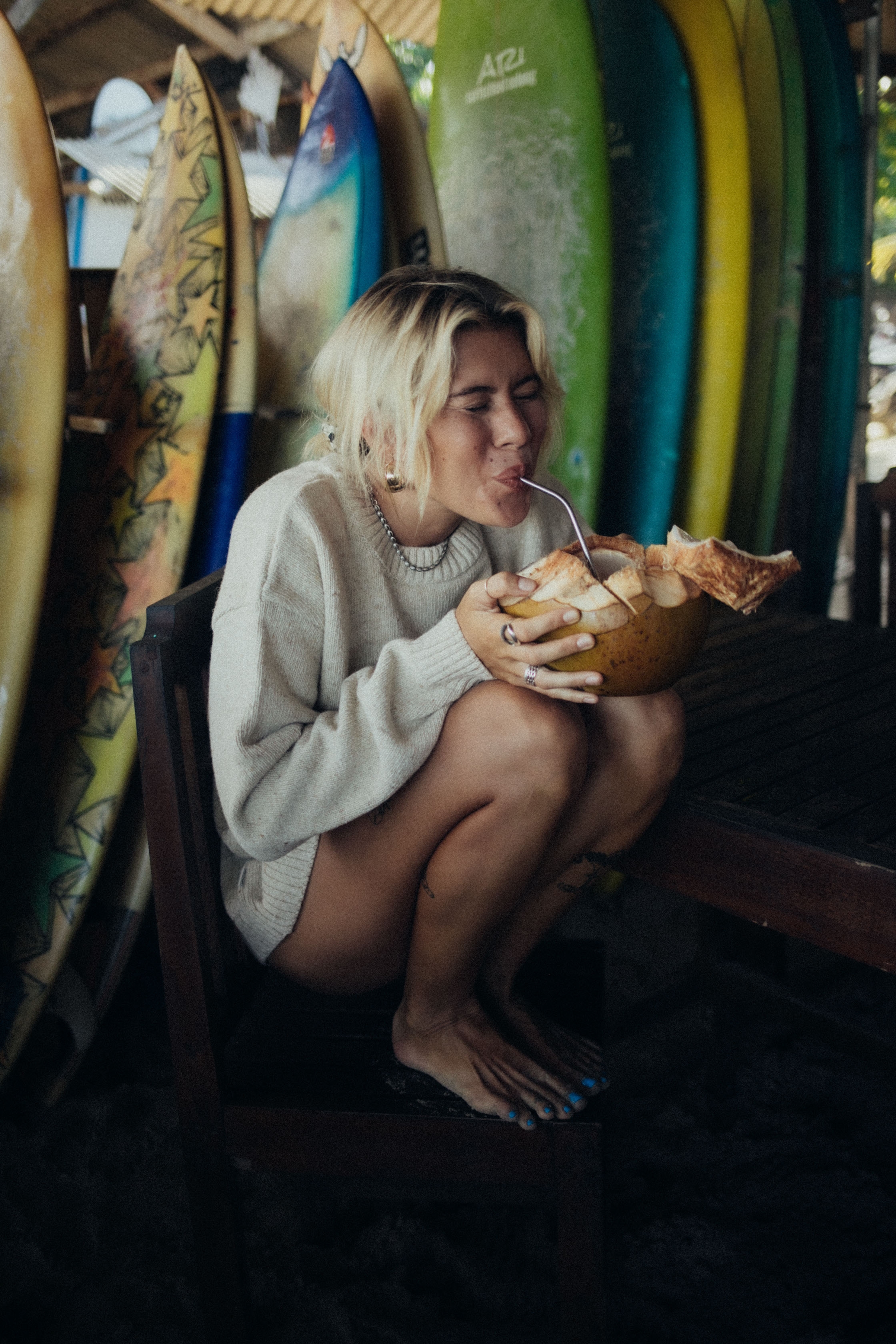 Beach Bum Sweater - Creamy