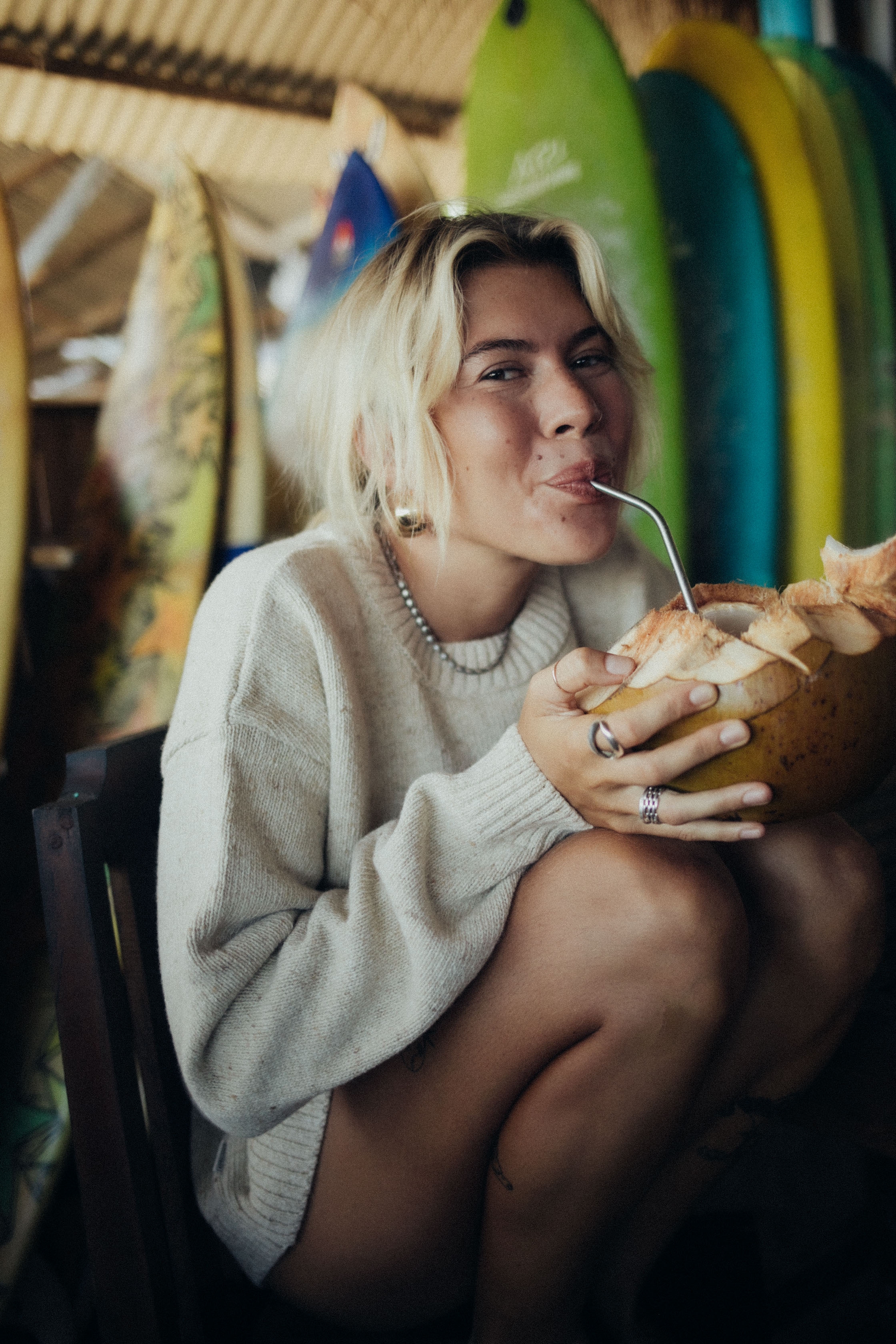 Beach Bum Sweater - Creamy