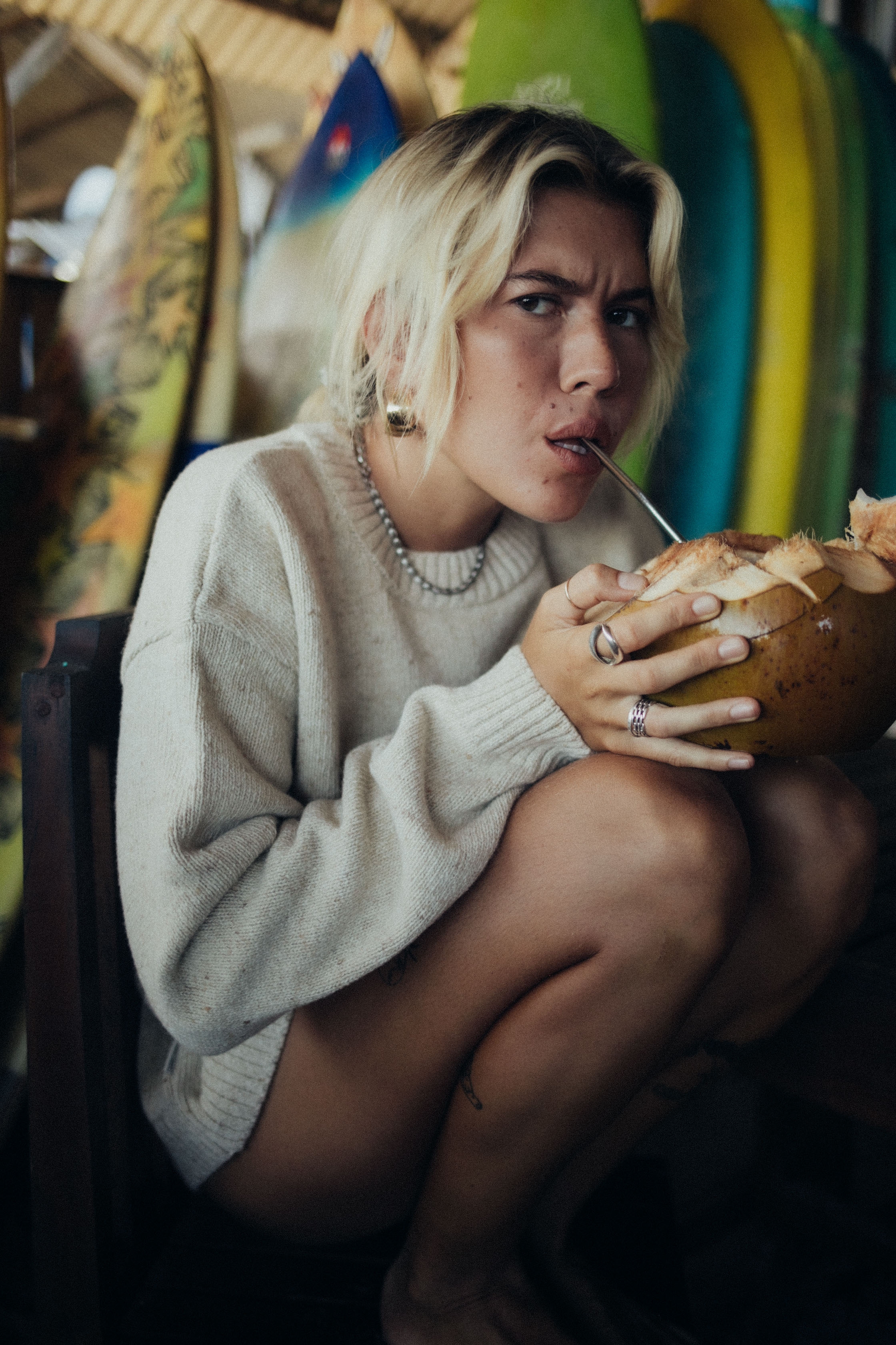 Beach Bum Sweater - Creamy