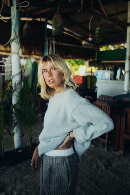 Beach Bum Sweater - Light Grey Beach Bum Sweater - Light Grey