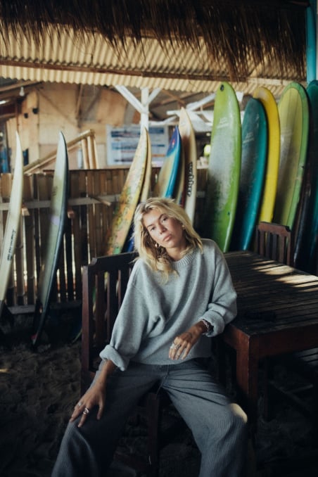 Beach Bum Sweater - Light Grey Beach Bum Sweater - Light Grey