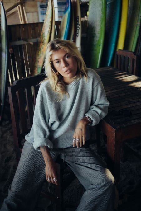 Beach Bum Sweater - Light Grey Beach Bum Sweater - Light Grey