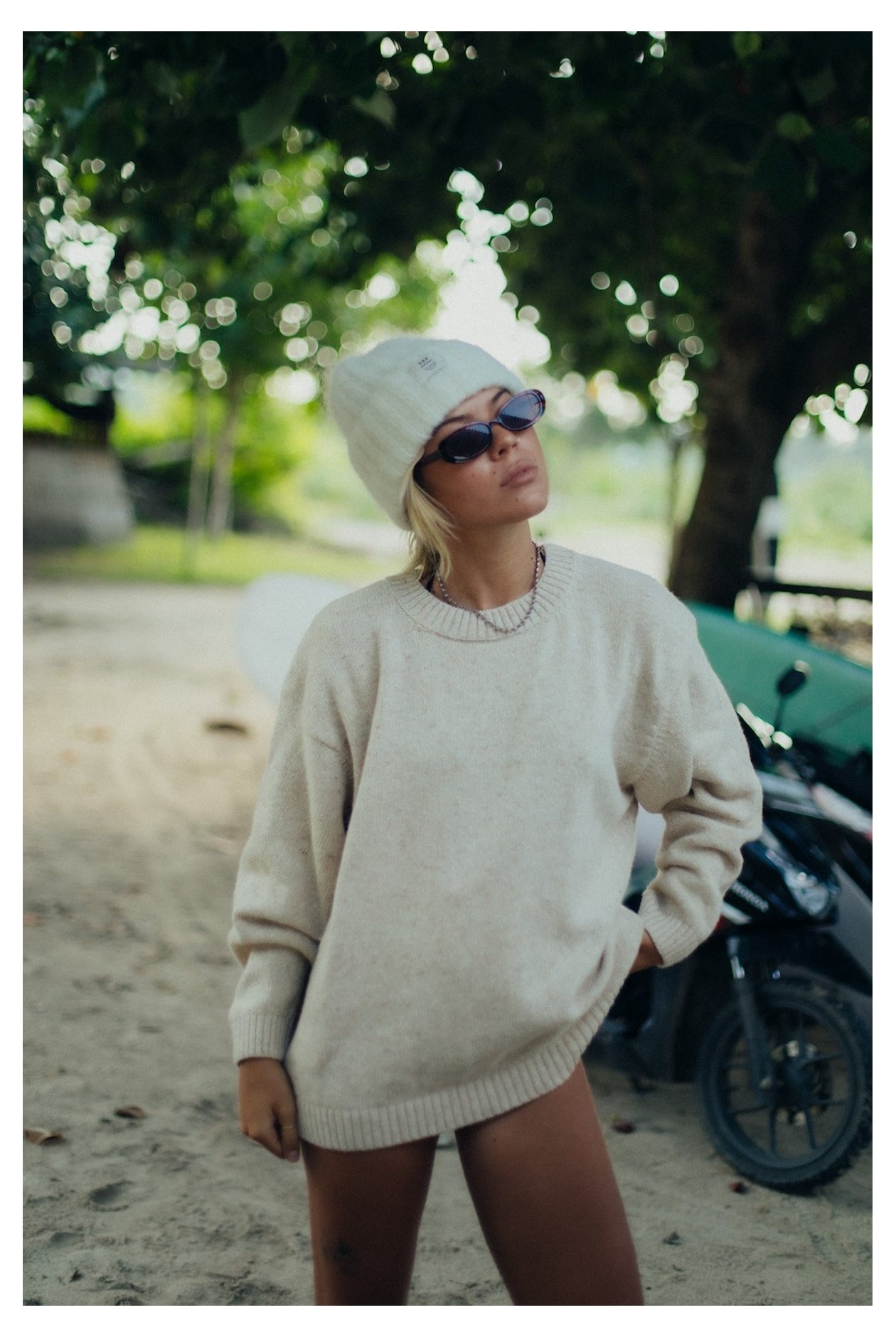 Olivia SRF Beanie - Vintage White Olivia SRF Beanie - Vintage White