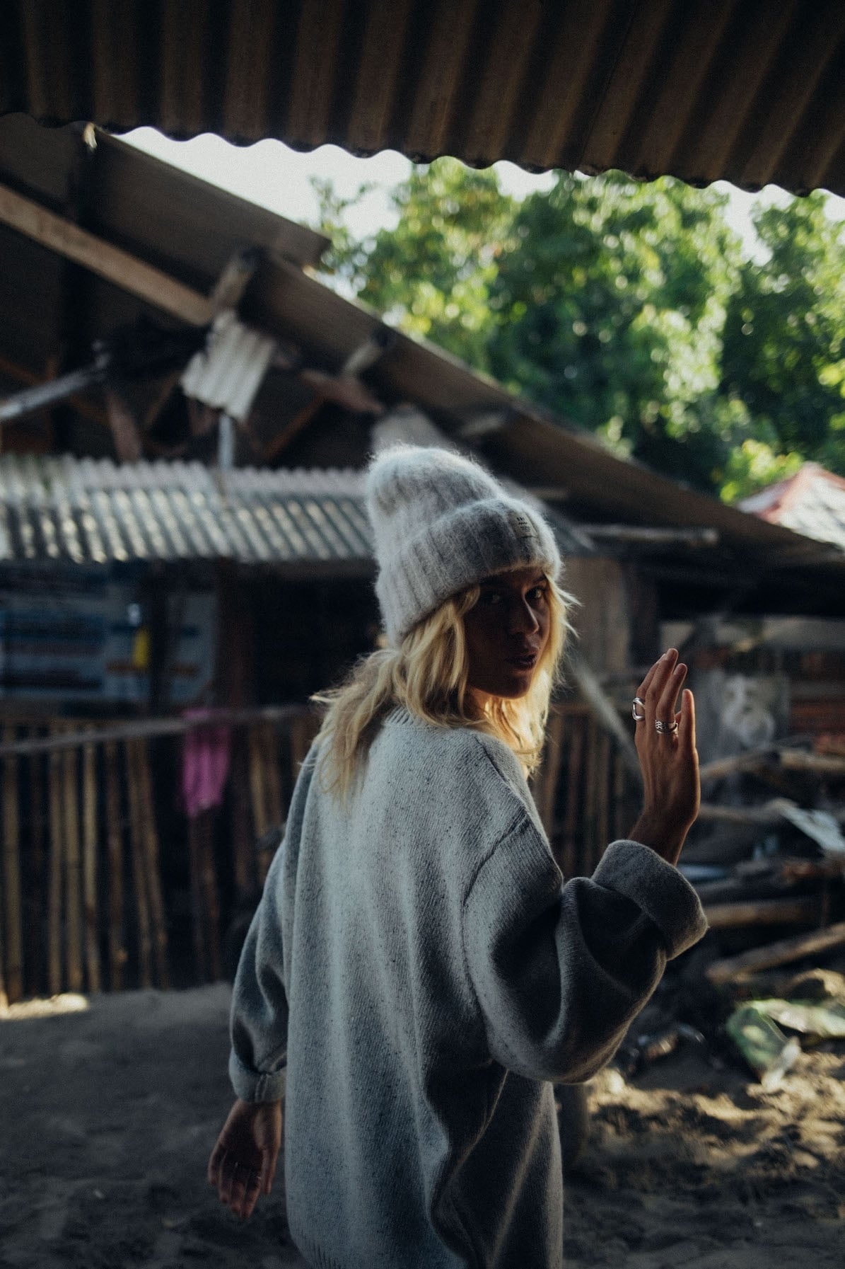 Olivia SRF Beanie - Light Grey