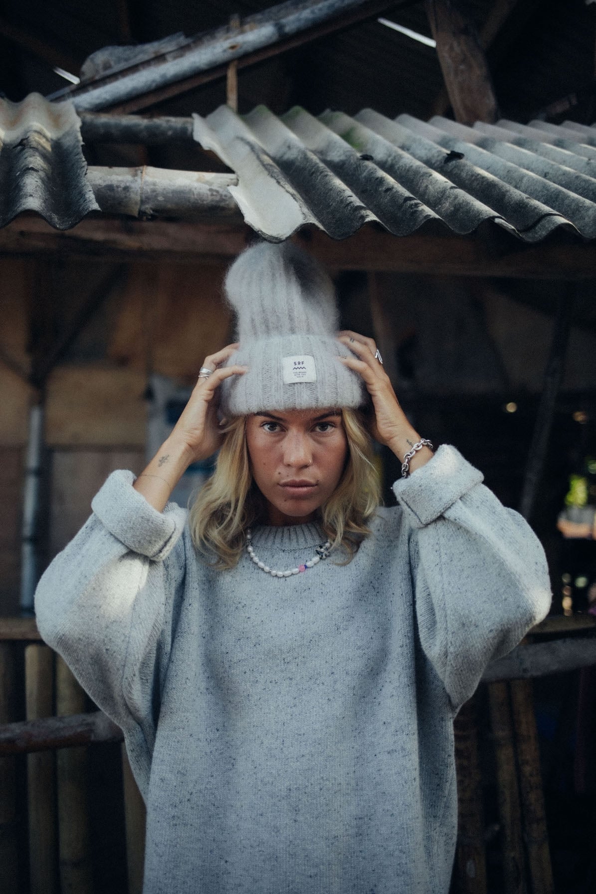 Olivia SRF Beanie - Light Grey