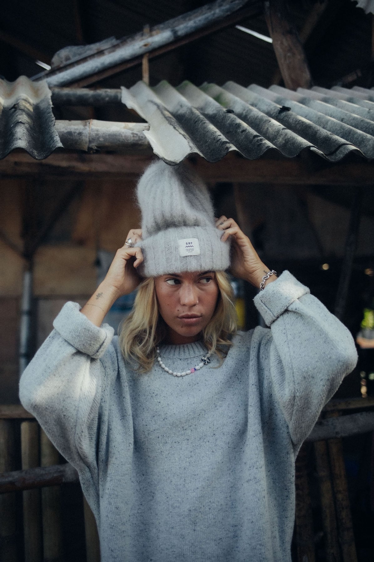 Olivia SRF Beanie - Light Grey