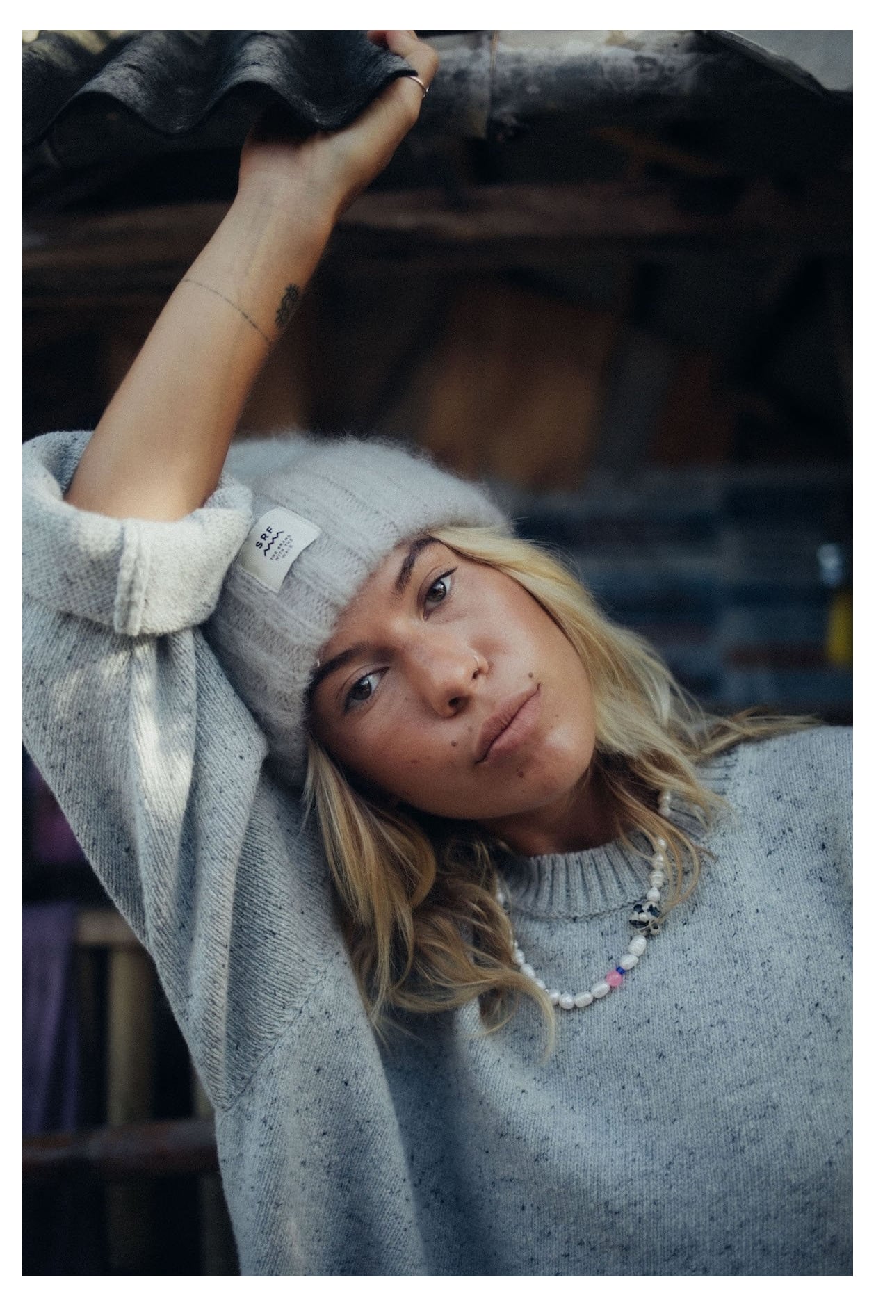 Olivia SRF Beanie - Light Grey Olivia SRF Beanie - Light Grey