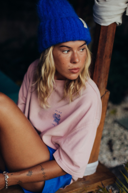 Olivia Tiger Beanie - Cobalt Haze Olivia Tiger Beanie - Cobalt Haze