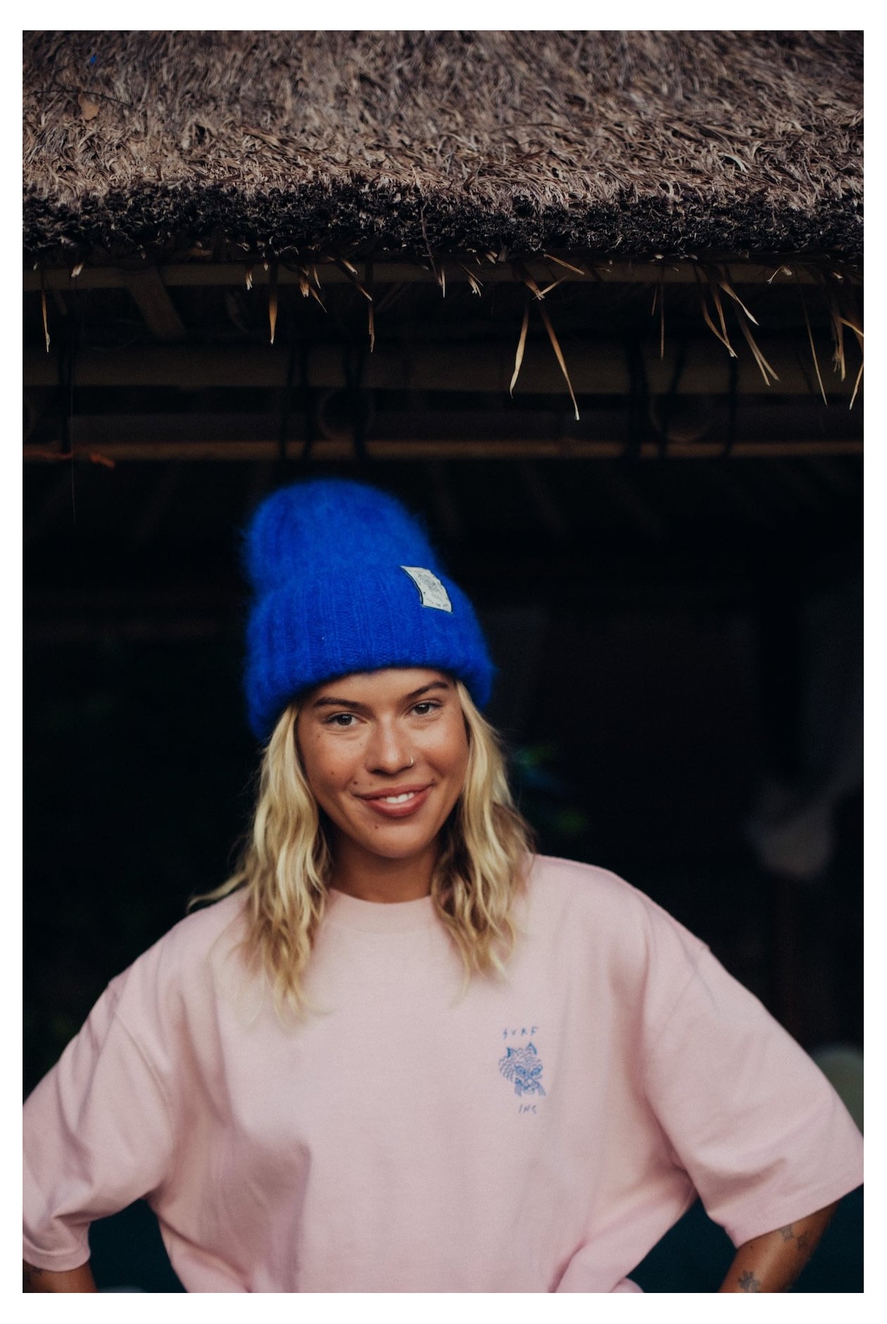 Olivia Tiger Beanie - Cobalt Haze