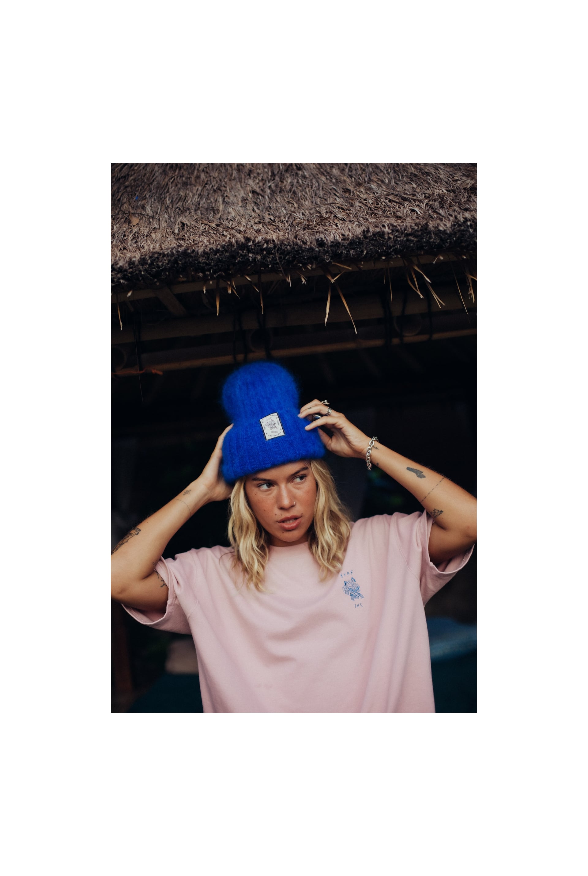 Olivia Tiger Beanie - Cobalt Haze | Surf Inc.