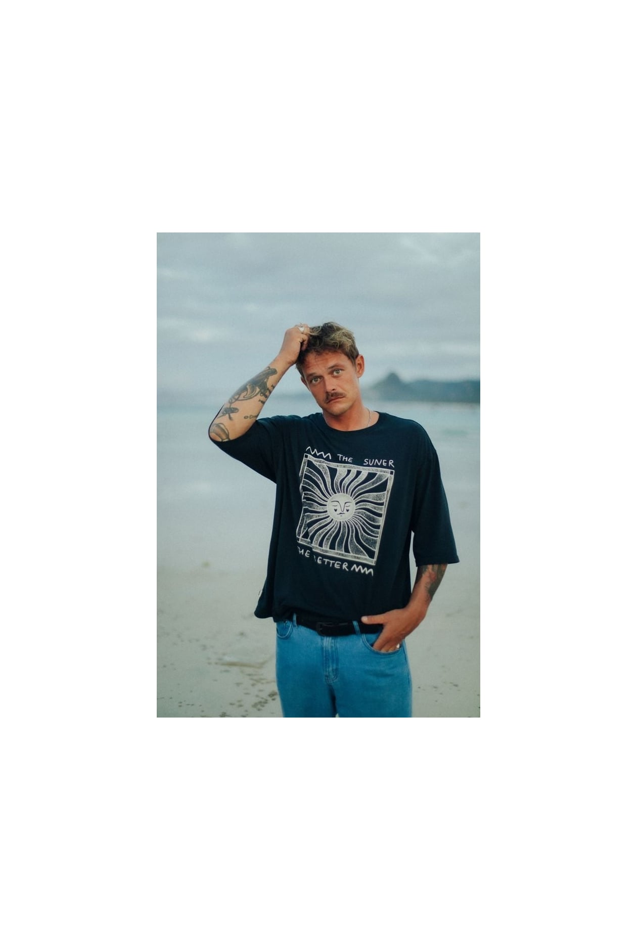 The Suner Tee - Acid Black