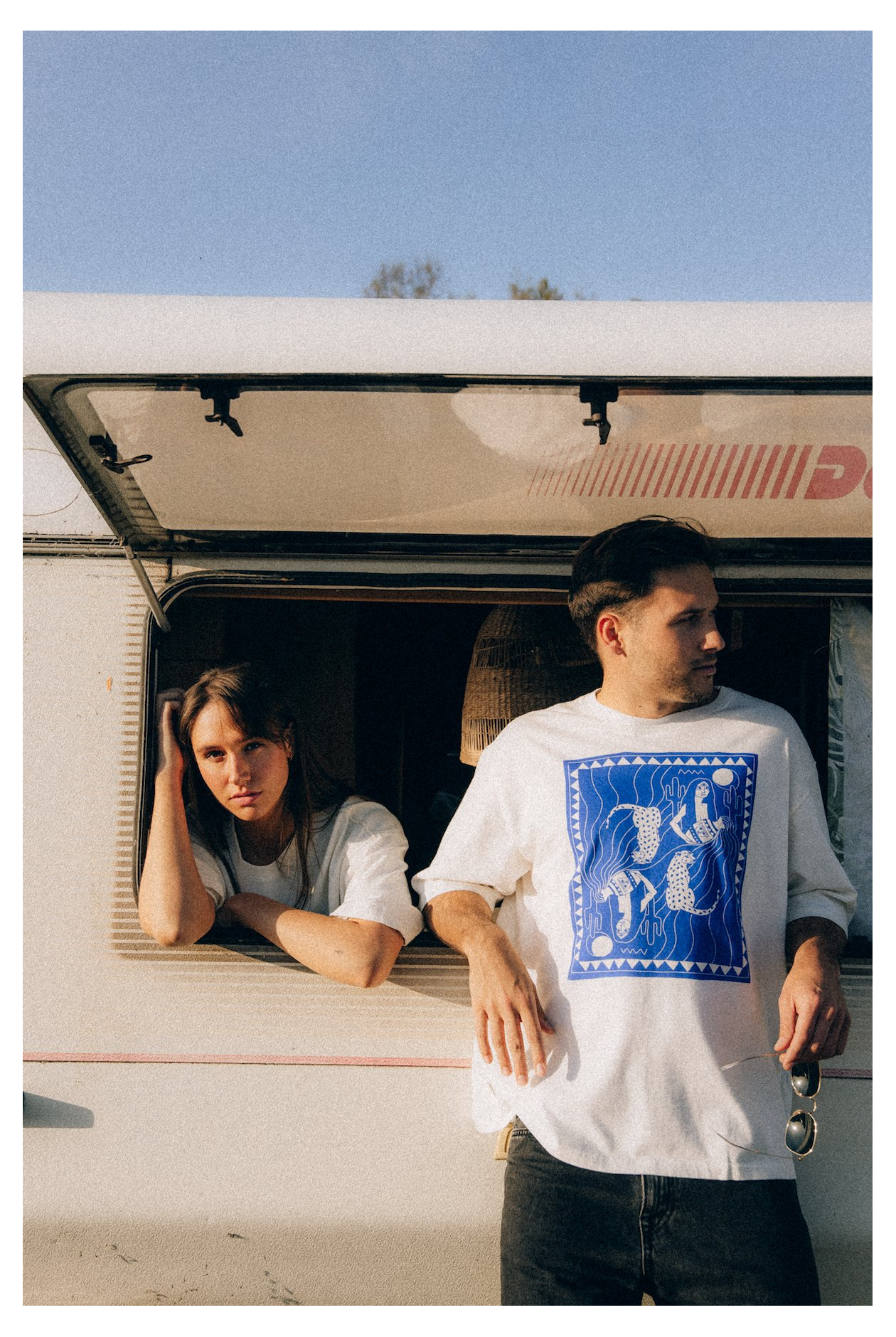 Aqua Box Tee - Vintage White