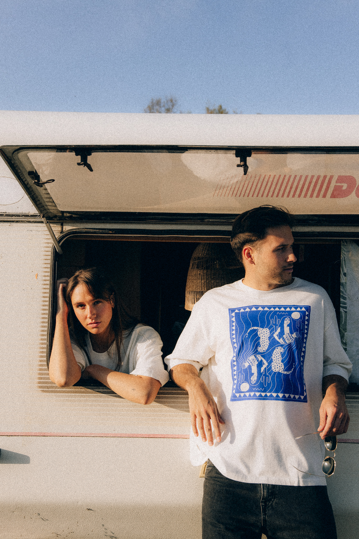 Aqua Box Tee - Vintage White