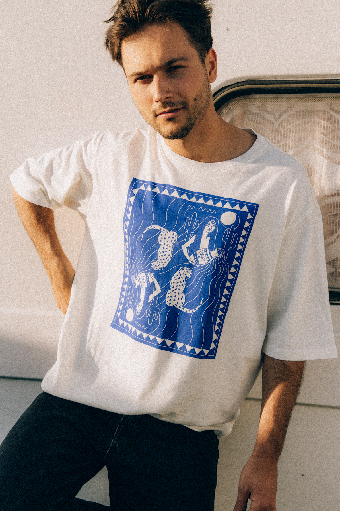 Aqua Box Tee - Vintage White