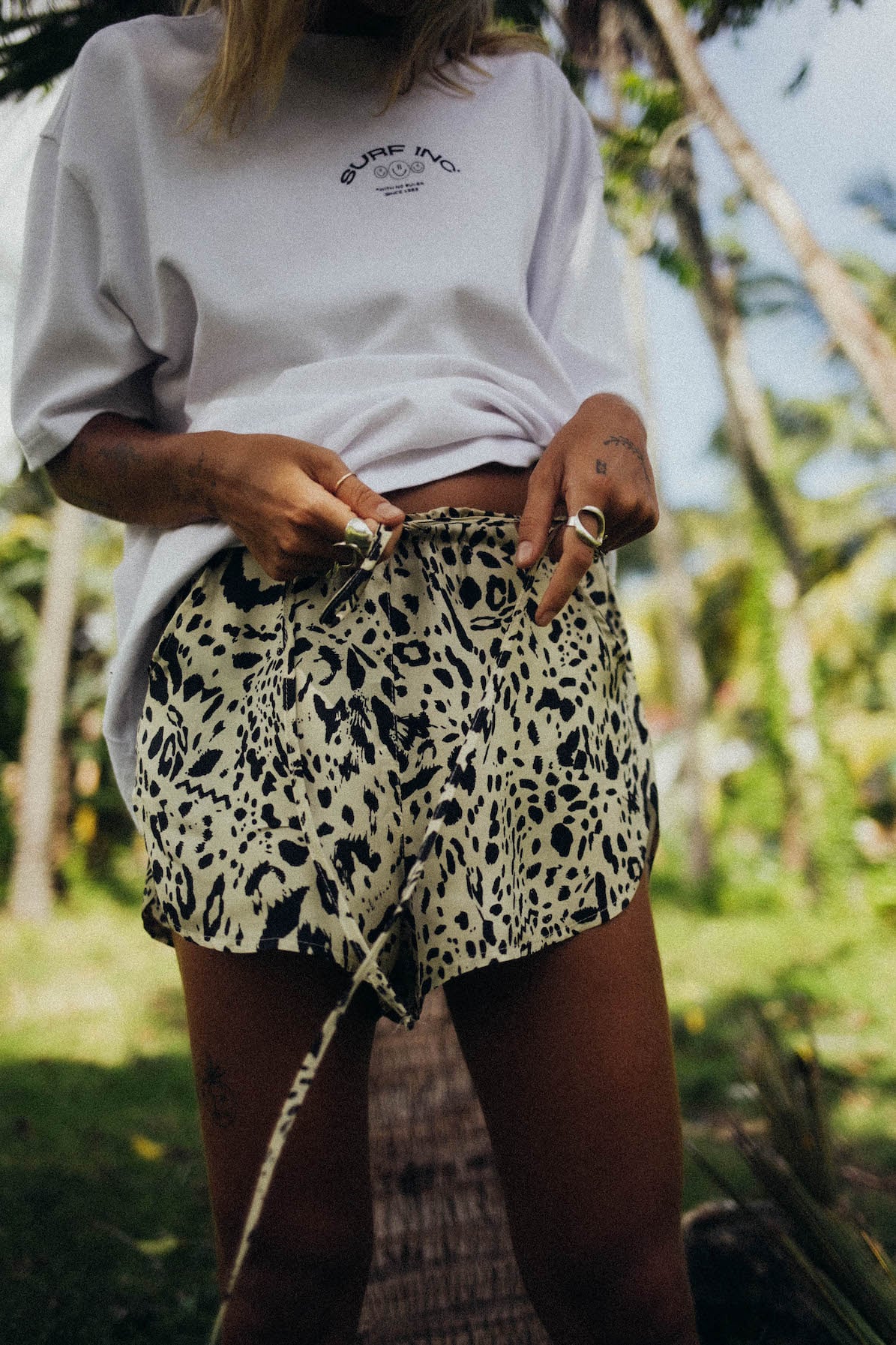 Animal Shorts - Silk Blend - Pantaloncini