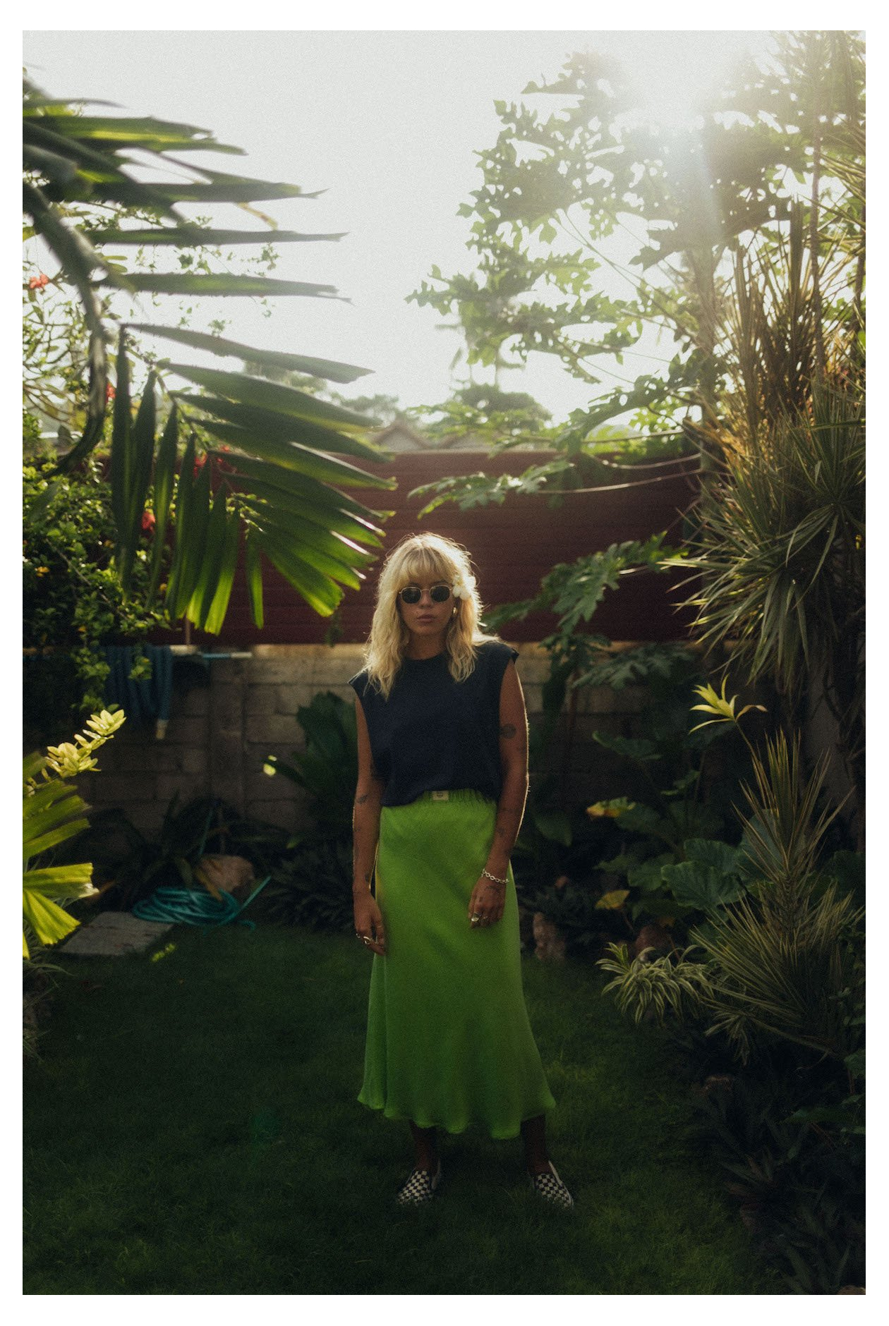 Pocket Tank Top - Acid Black