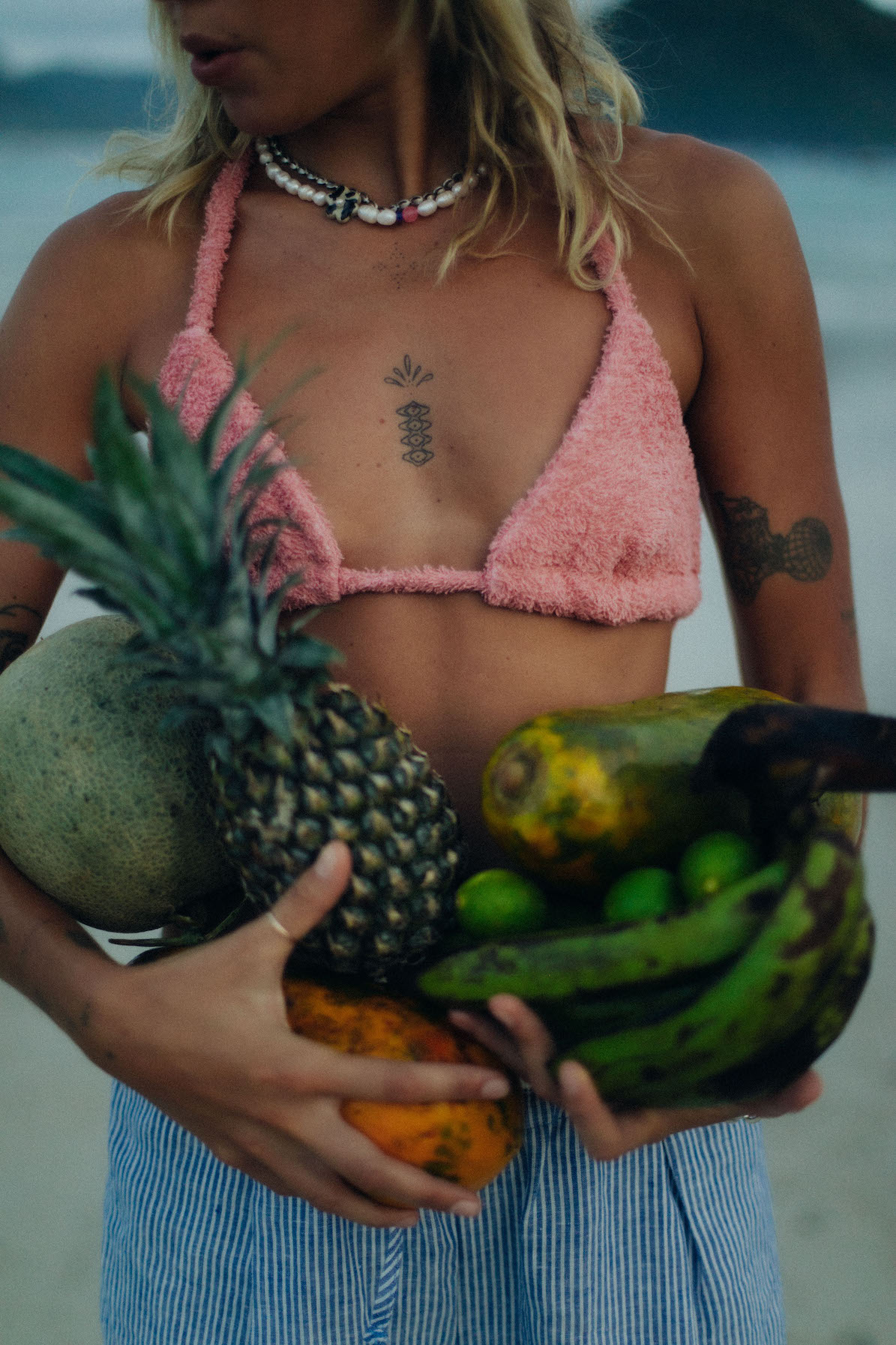 Frotte Triangle Bra - Flamingo Pink