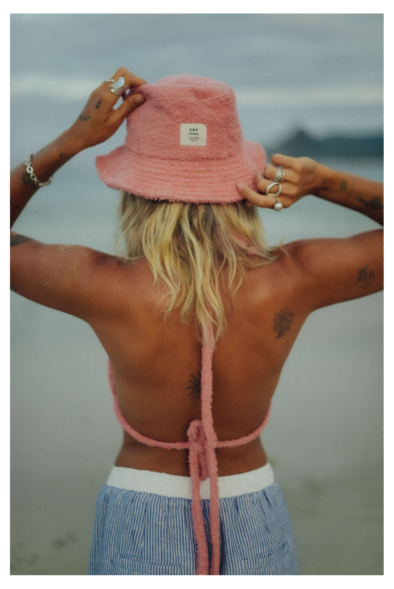 Frotte Triangle Bra - Flamingo Pink