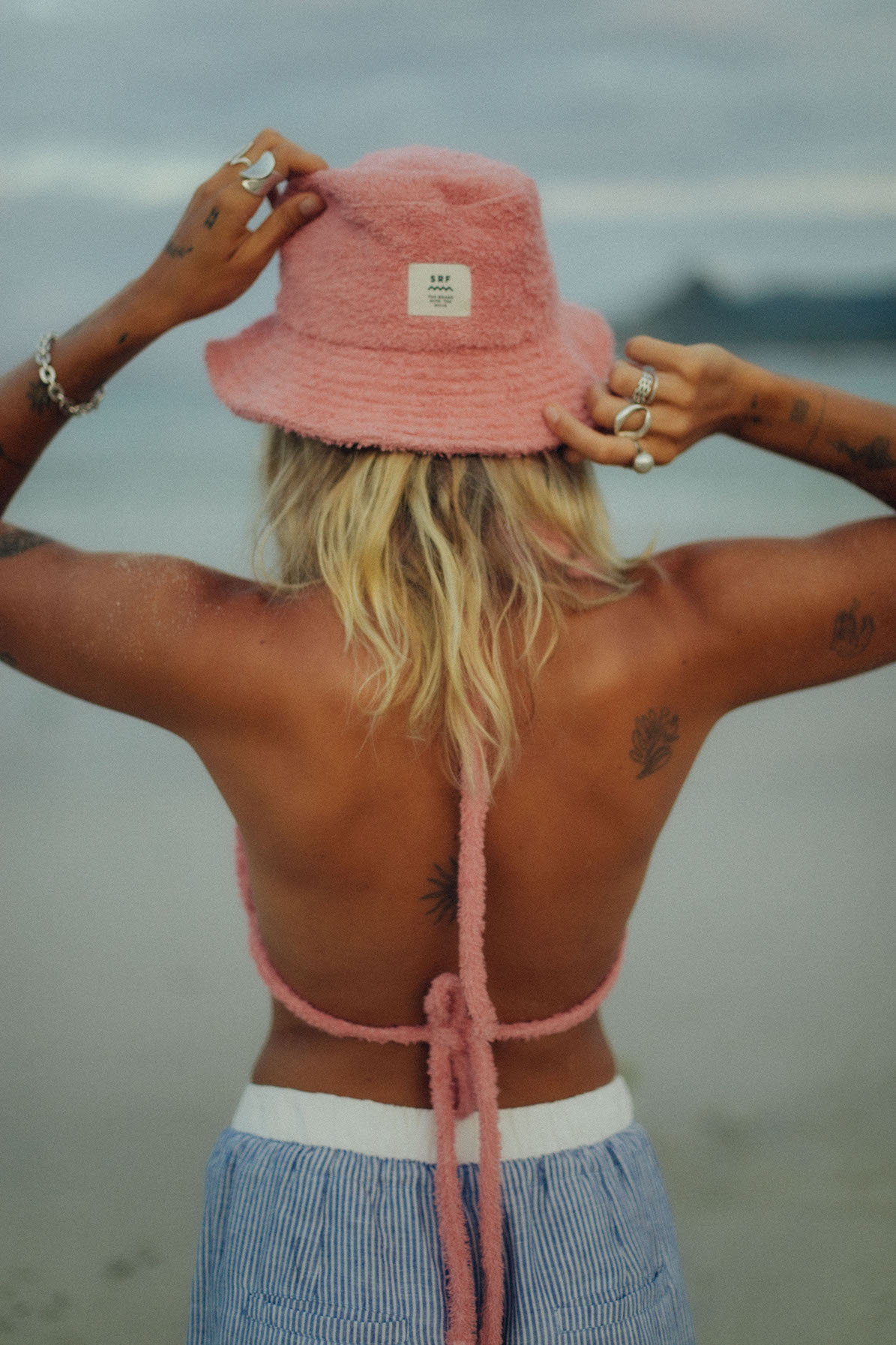 Frotte Triangle Bra - Flamingo Pink