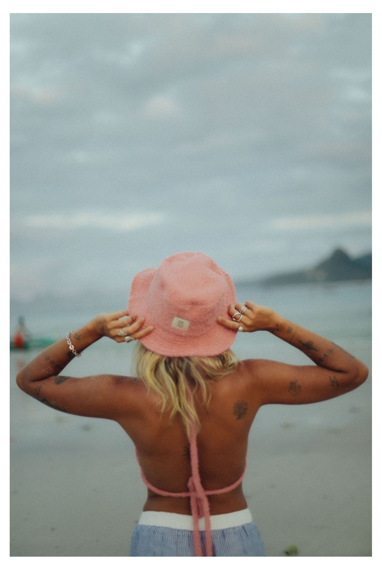 Frotte Triangle Bra - Flamingo Pink