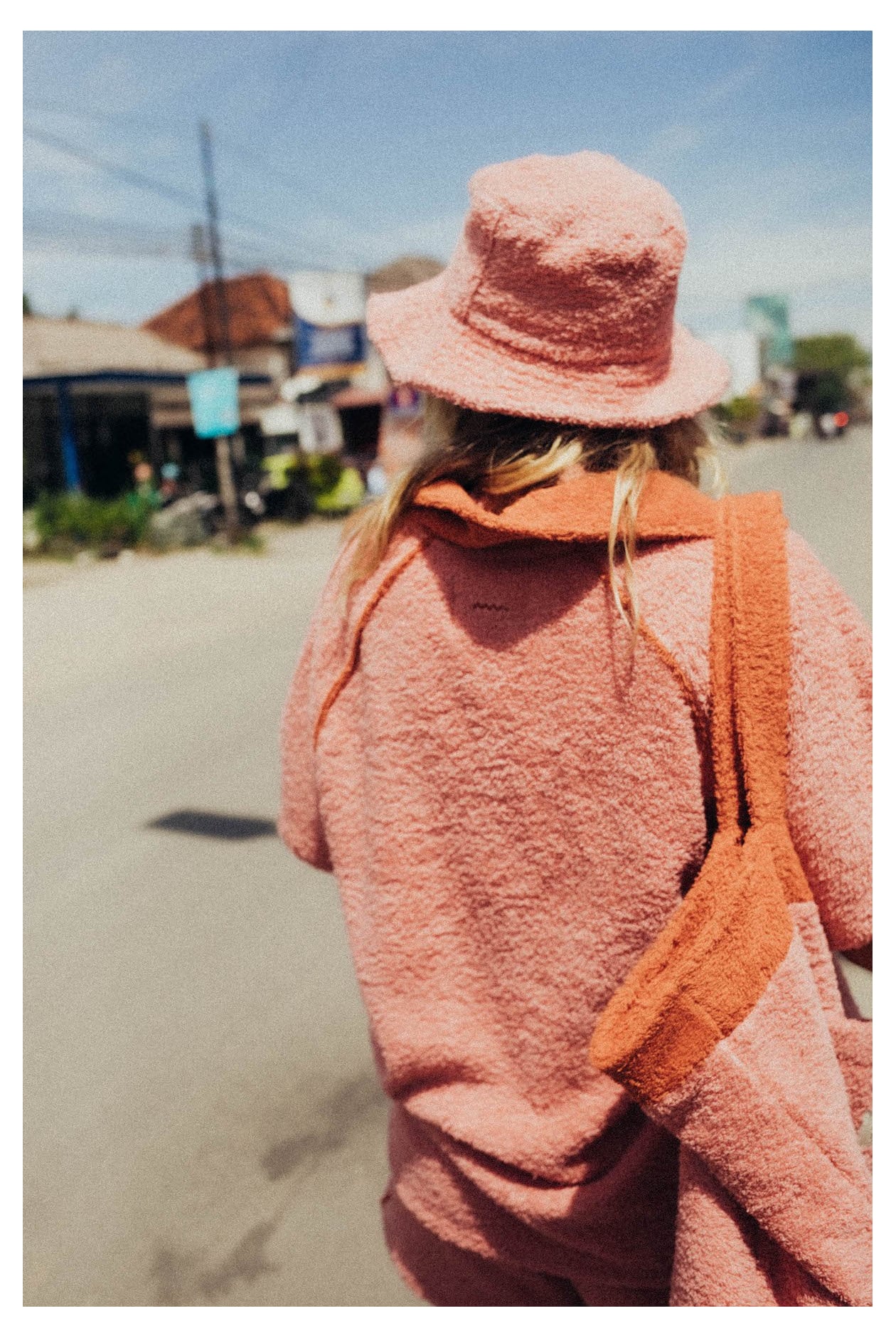 Frotte Polo Tee - Flamingo Pink