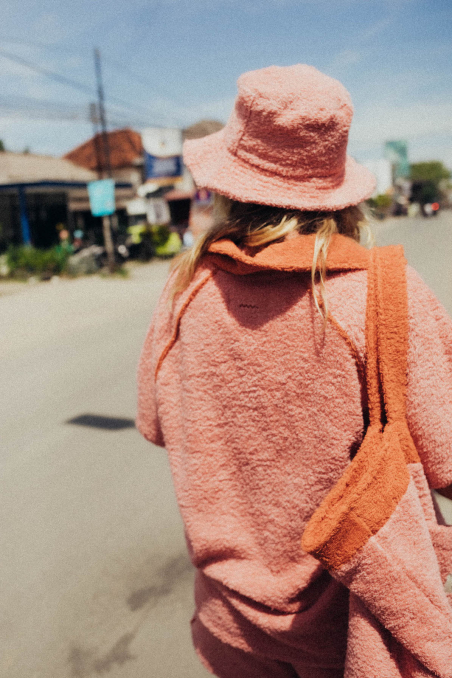 Frotte Polo Tee - Flamingo Pink Frotte Polo Tee - Flamingo Pink