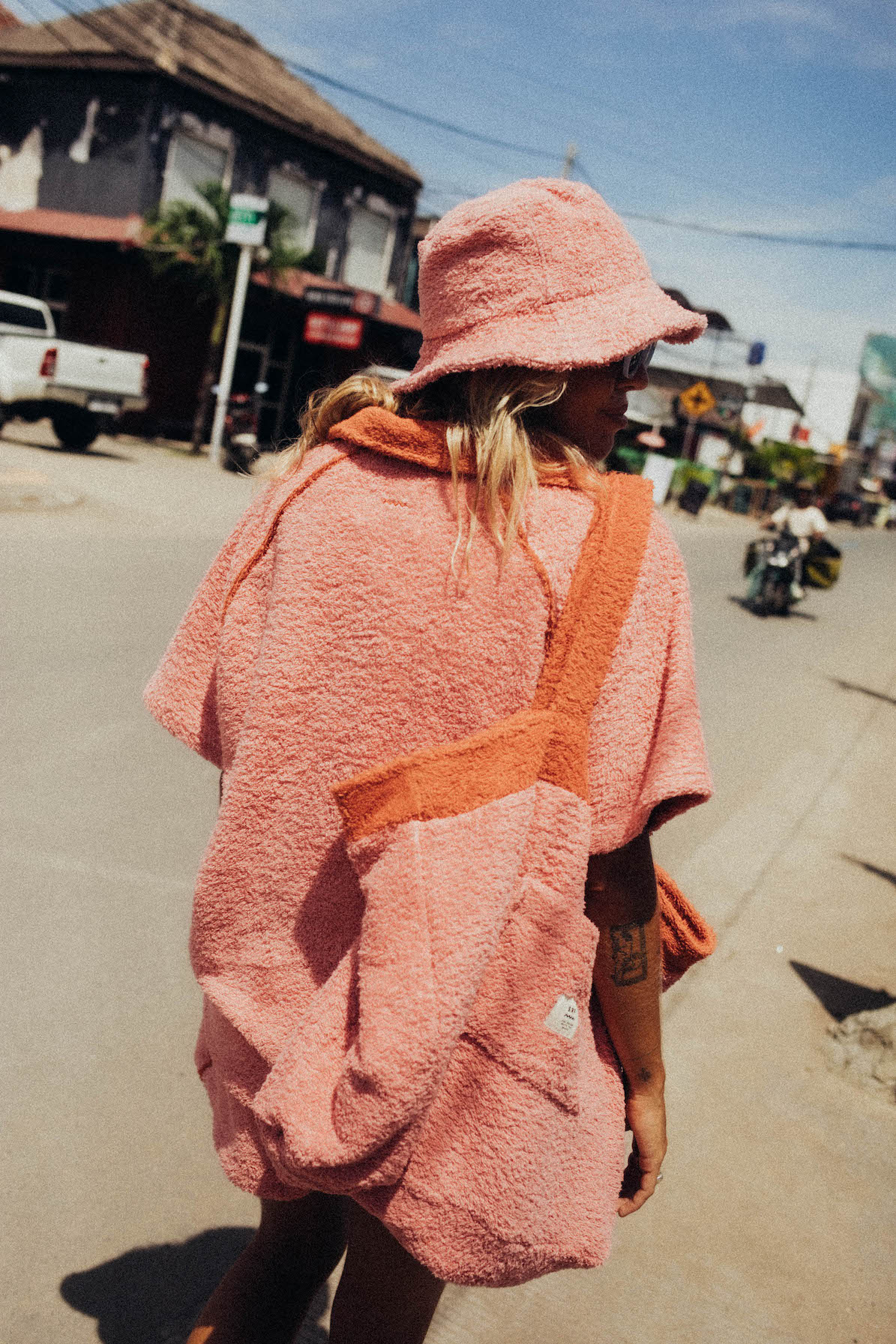 Frotte Polo Tee - Flamingo Pink