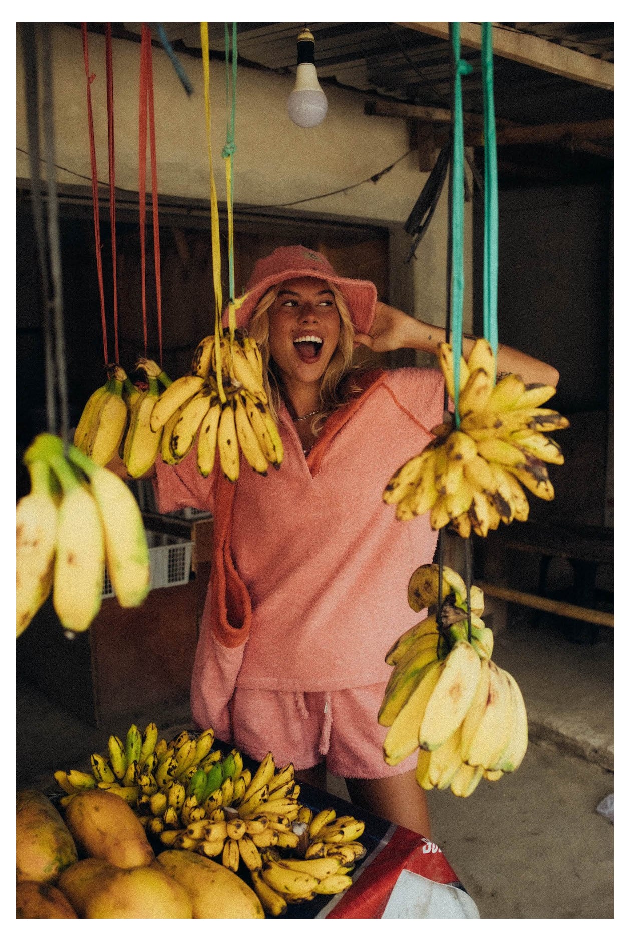 Frotte Polo Tee - Flamingo Pink