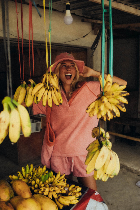 Frotte Polo Tee - Flamingo Pink Frotte Polo Tee - Flamingo Pink